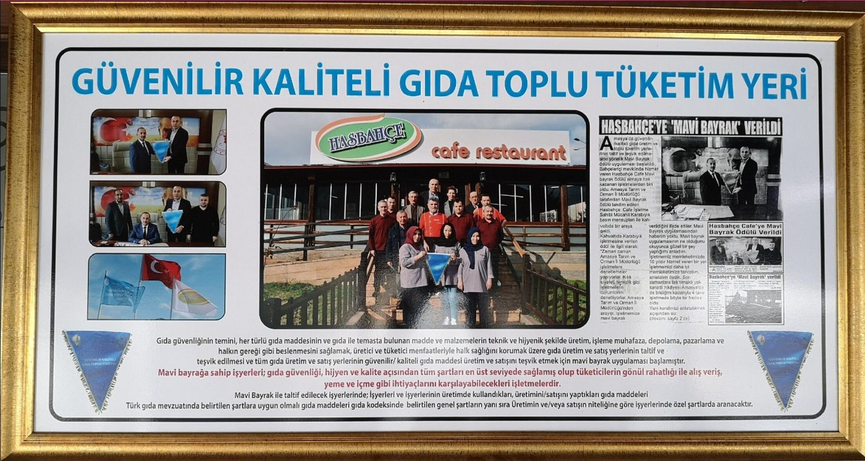 Hasbahçe restoranın güvenilir hizmet kalitesi ve hijyen standartları
